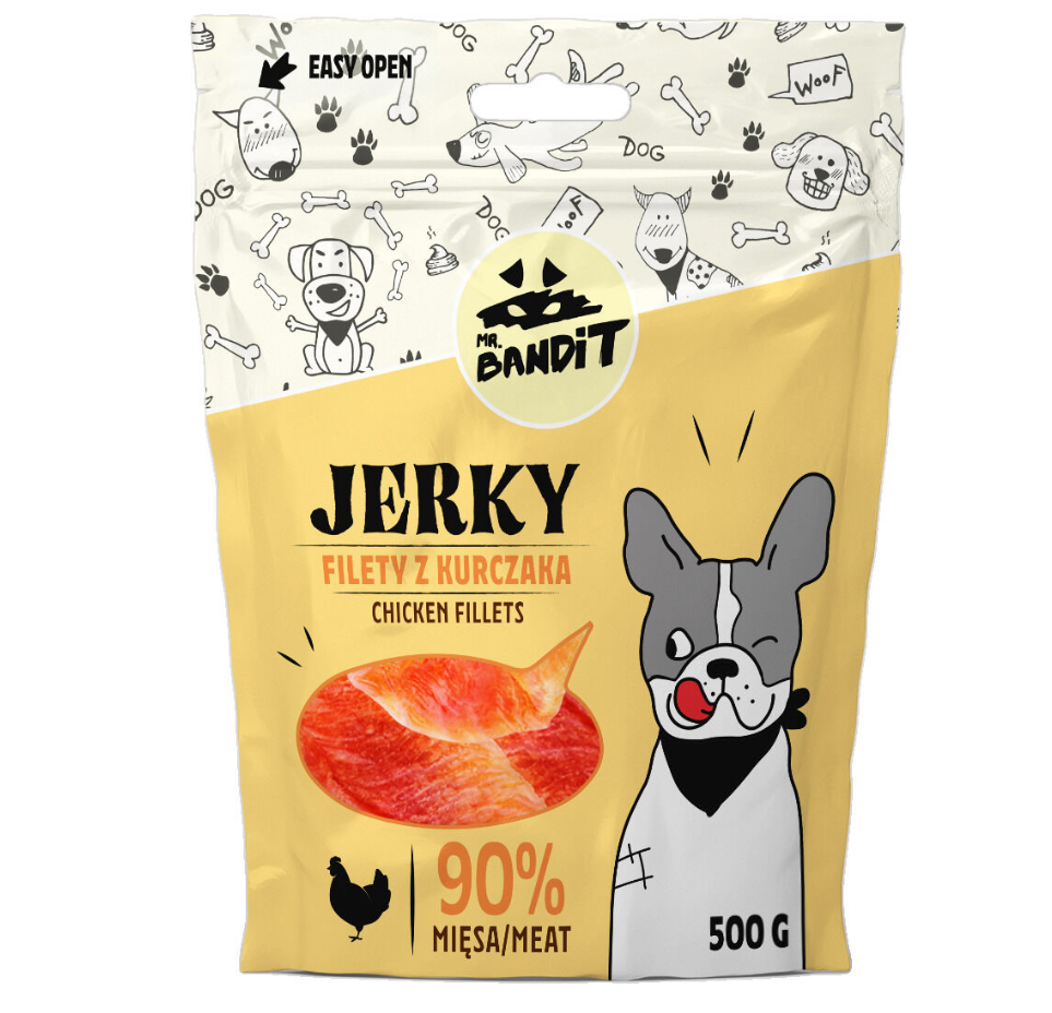 Mr. Bandit Jerky with Chicken Treats for Dogs, 500g