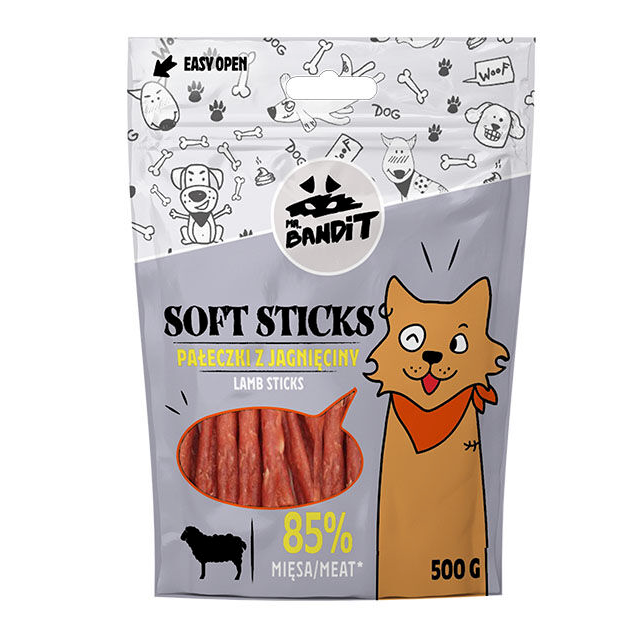Mr. Bandit Soft Sticks with Lamb Treats for Dogs, 500g