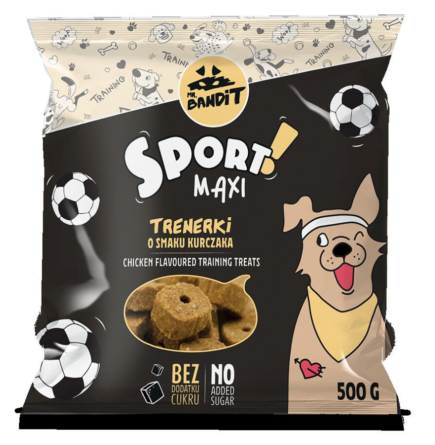 Mr. Bandit Sport Maxi Breed with Chicken Treats for Dogs, 500g