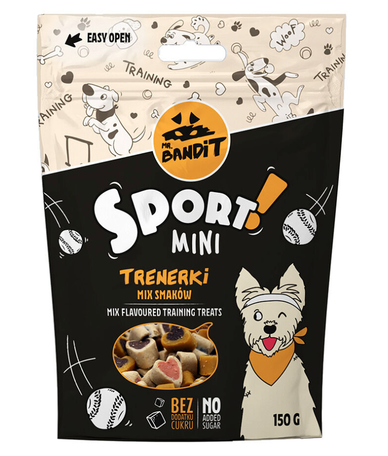Mr. Bandit Sport Mini Breed with Mixed Flavours Treats for Dogs, 150g