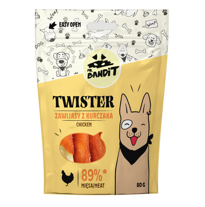 Mr. Bandit Twister with Chicken Sticks Treats for Dogs, 80g