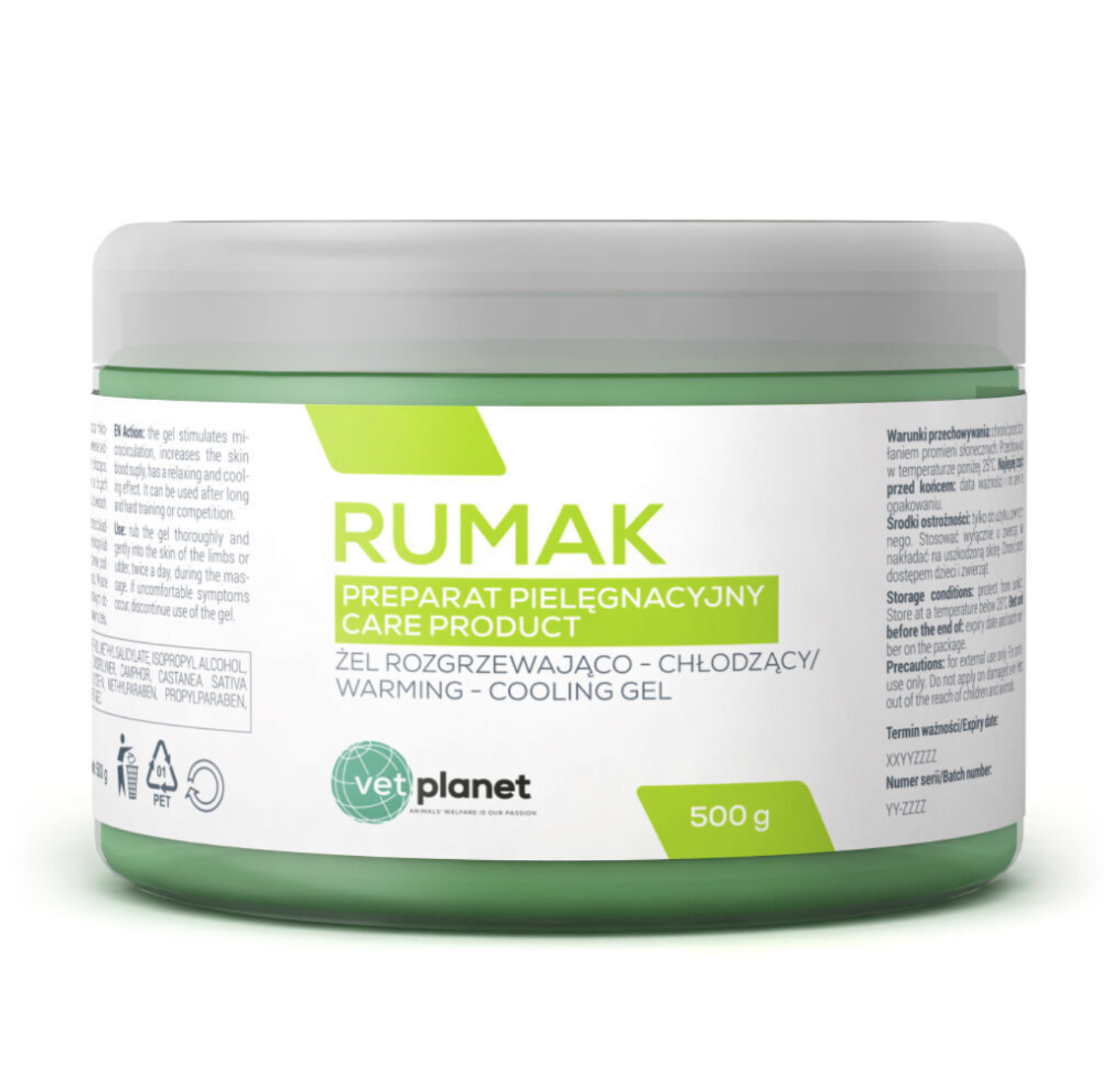 RUMAK Zirgu gēls sildošs atvēsinošs, 500g