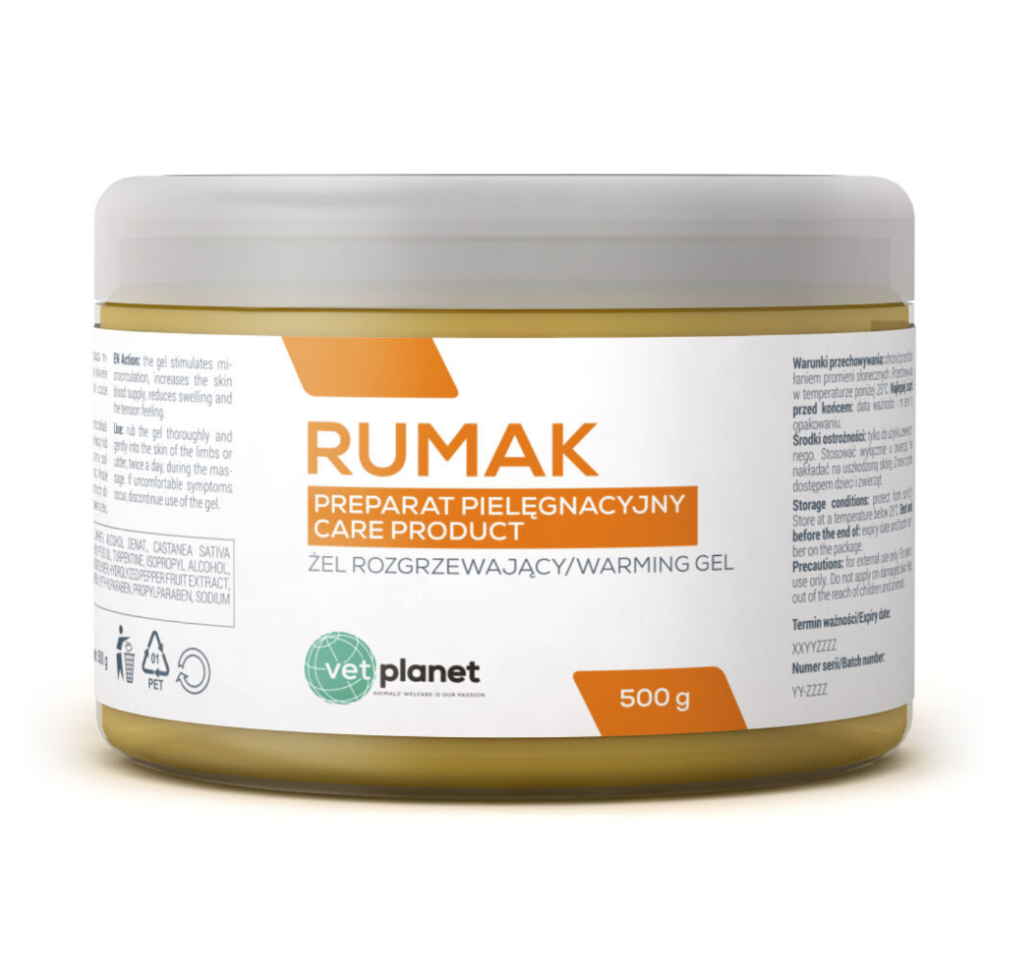 RUMAK Wärmegel für Pferde zur Beseitigung von Ödemen, 250 g