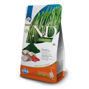 Farmina N&D Cat Spirulina Herring Wolfberry Kitten Dry Cat Food, 1,5kg