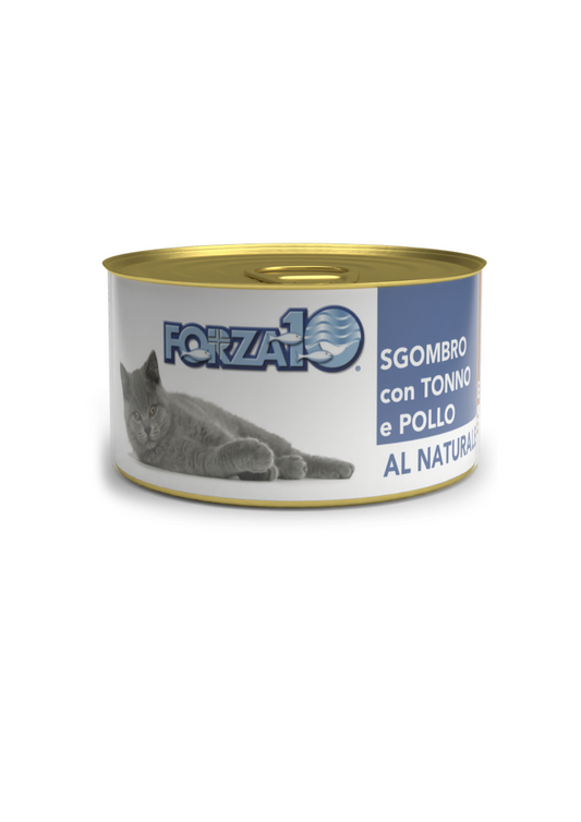 Forza10 Natural Mitrā barība kaķiem ar makreli, tunci un vistu, 75g