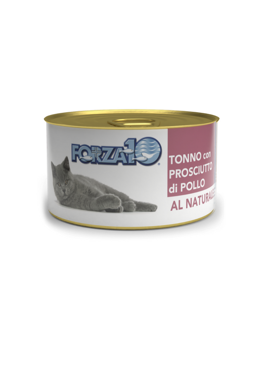 Forza10 Natural Mitrā barība kaķiem ar tunci un šķinķi, 75g