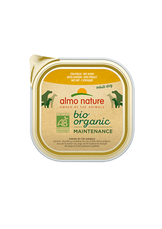 Almo Nature Bio Organic Maintenance Adult Dog Wet Food, Pate with Chicken, All Breeds, 100 g