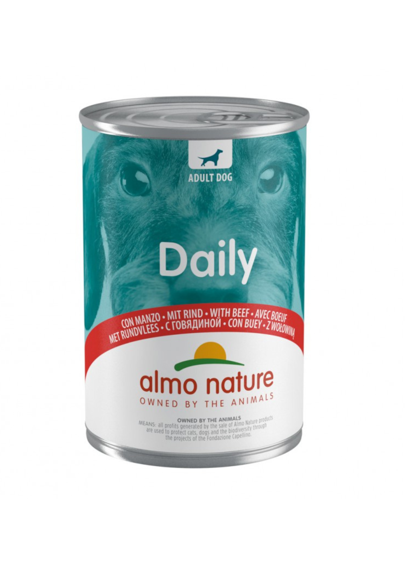 Almo Nature DAILY Wet Dog Food With Beef, All Breeds, 400 g x 12