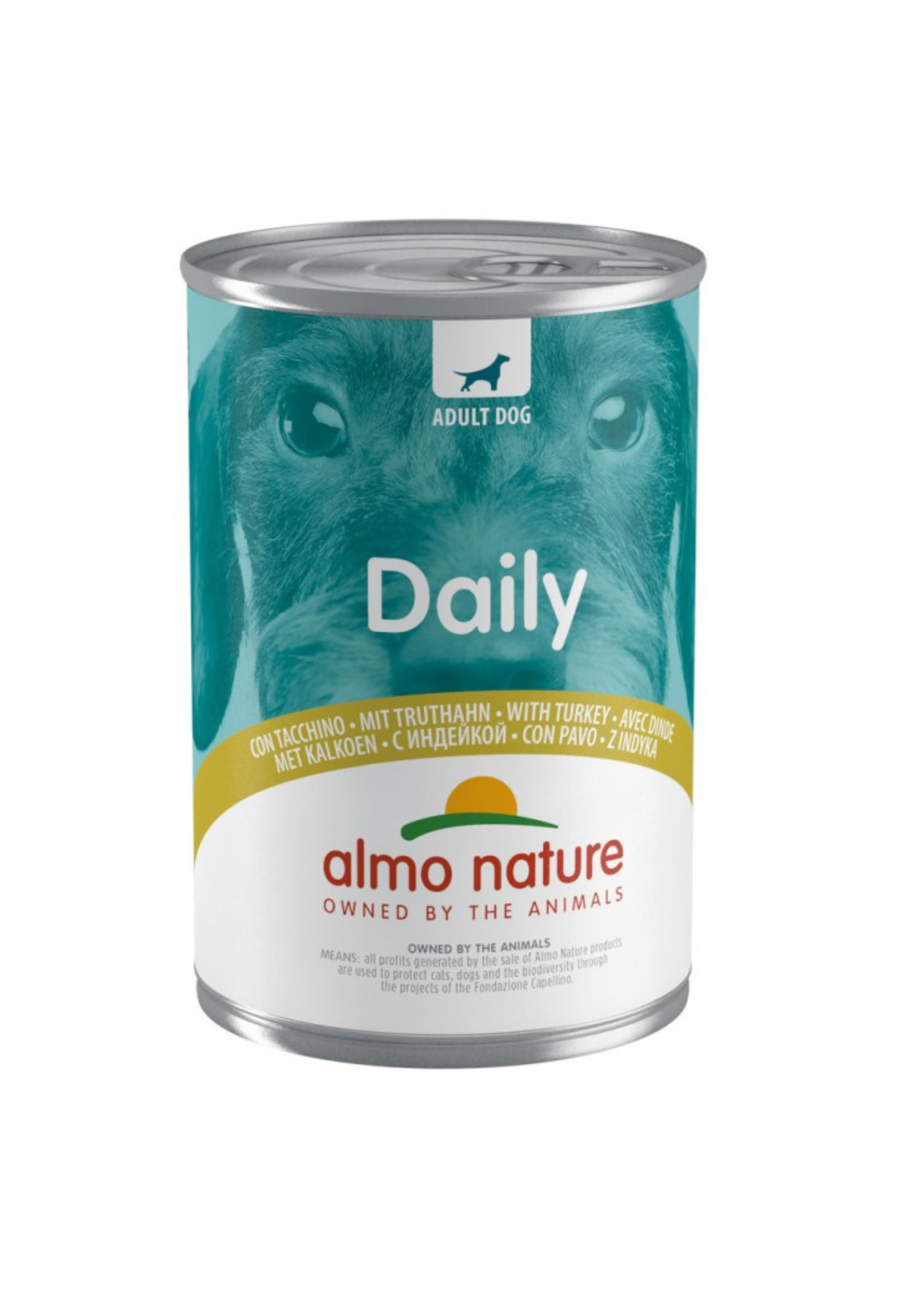 Almo Nature DAILY Wet Dog Food With Turkey, All Breeds, 400 g x 12