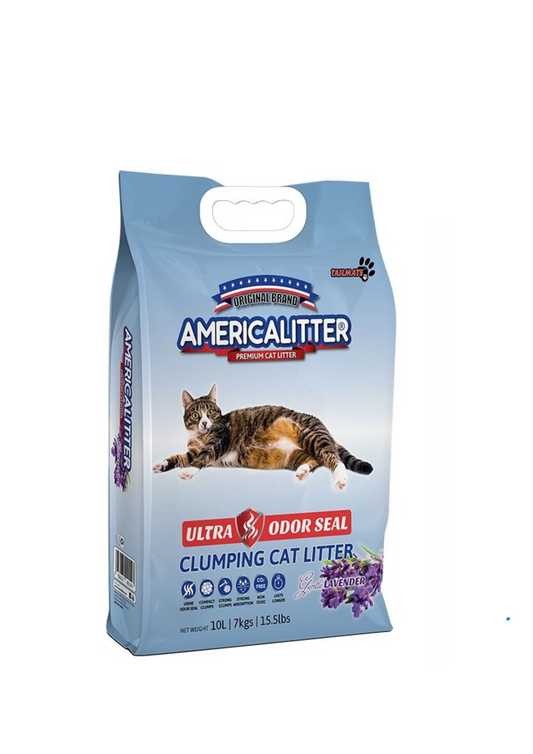 Kindpet AMERICA CAT LITTER ULTRA ODOR SEAL LAVANDA Cat Litter, 18L, 15KG