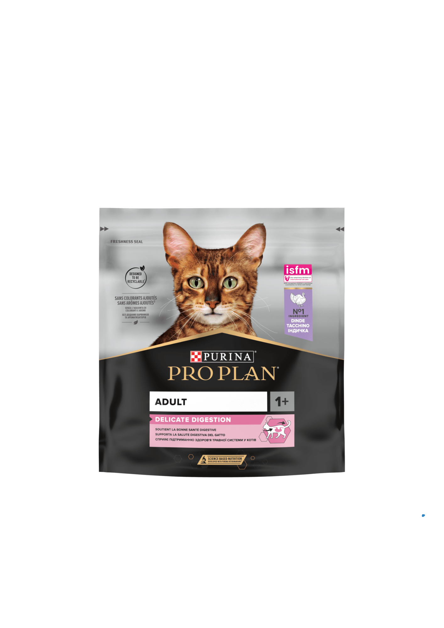 Purina PRO PLAN® Adulte Digestion délicate, nourriture sèche pour chats à la dinde, 400 g