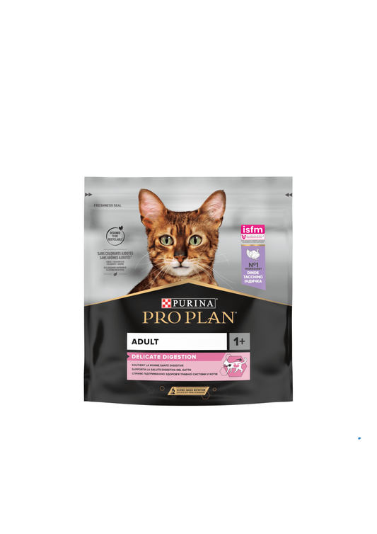 Purina PRO PLAN® Adult Delicate Digestion, Sausā barība kaķiem ar tītaru, 400g