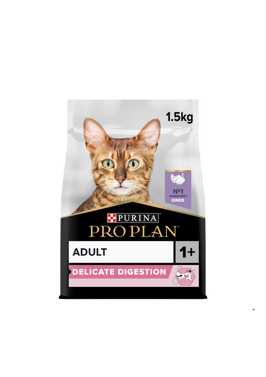 Purina PRO PLAN® Adult Delicate Digestion, Sausā barība kaķiem ar tītaru, 1.5kg