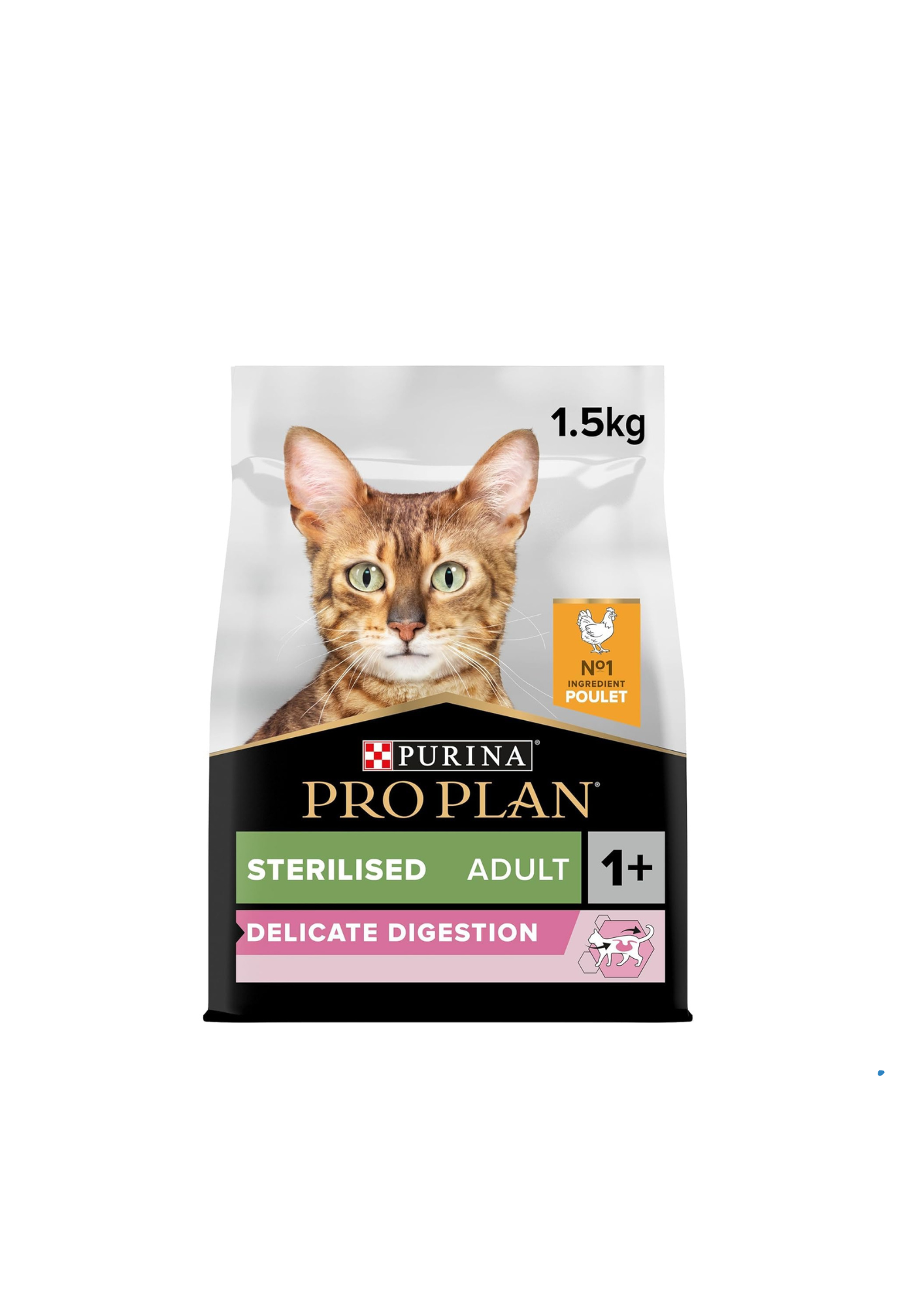 Purina PRO PLAN STERILISED Adult Delicate Digestion Sausā barība kaķiem ar vistu, 1.5kg