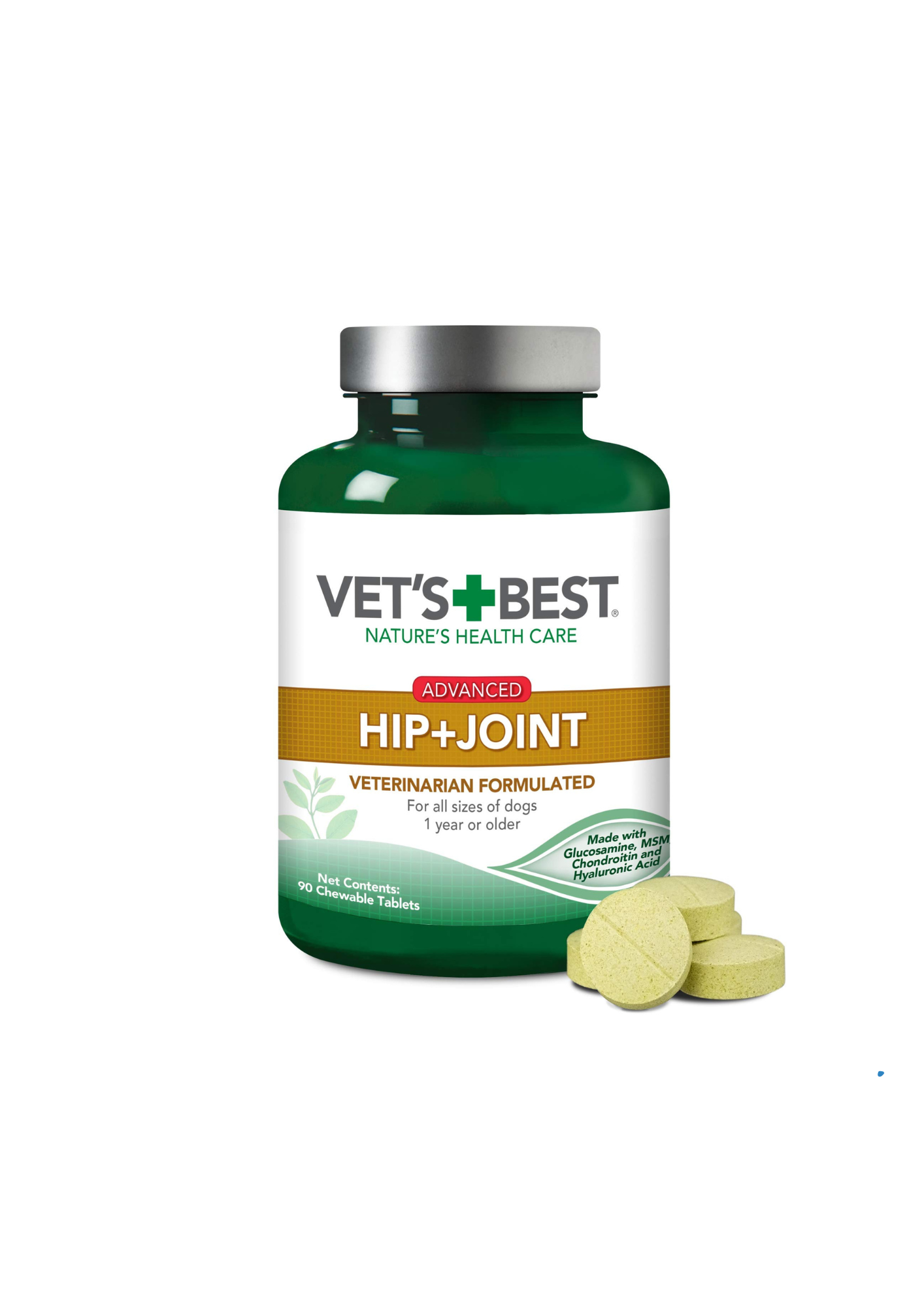 VETS BEST Advanced Hip & Joint Supplements Comprimés pour chiens, N60