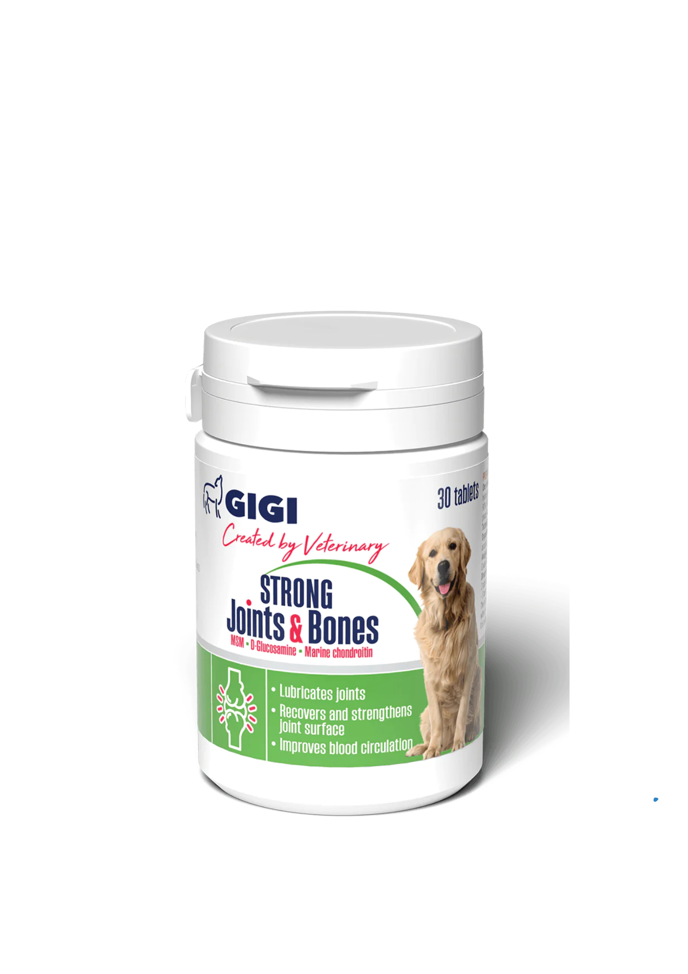 GIGI Articulaciones y huesos fuertes Suplemento para articulaciones y huesos para perros, N30