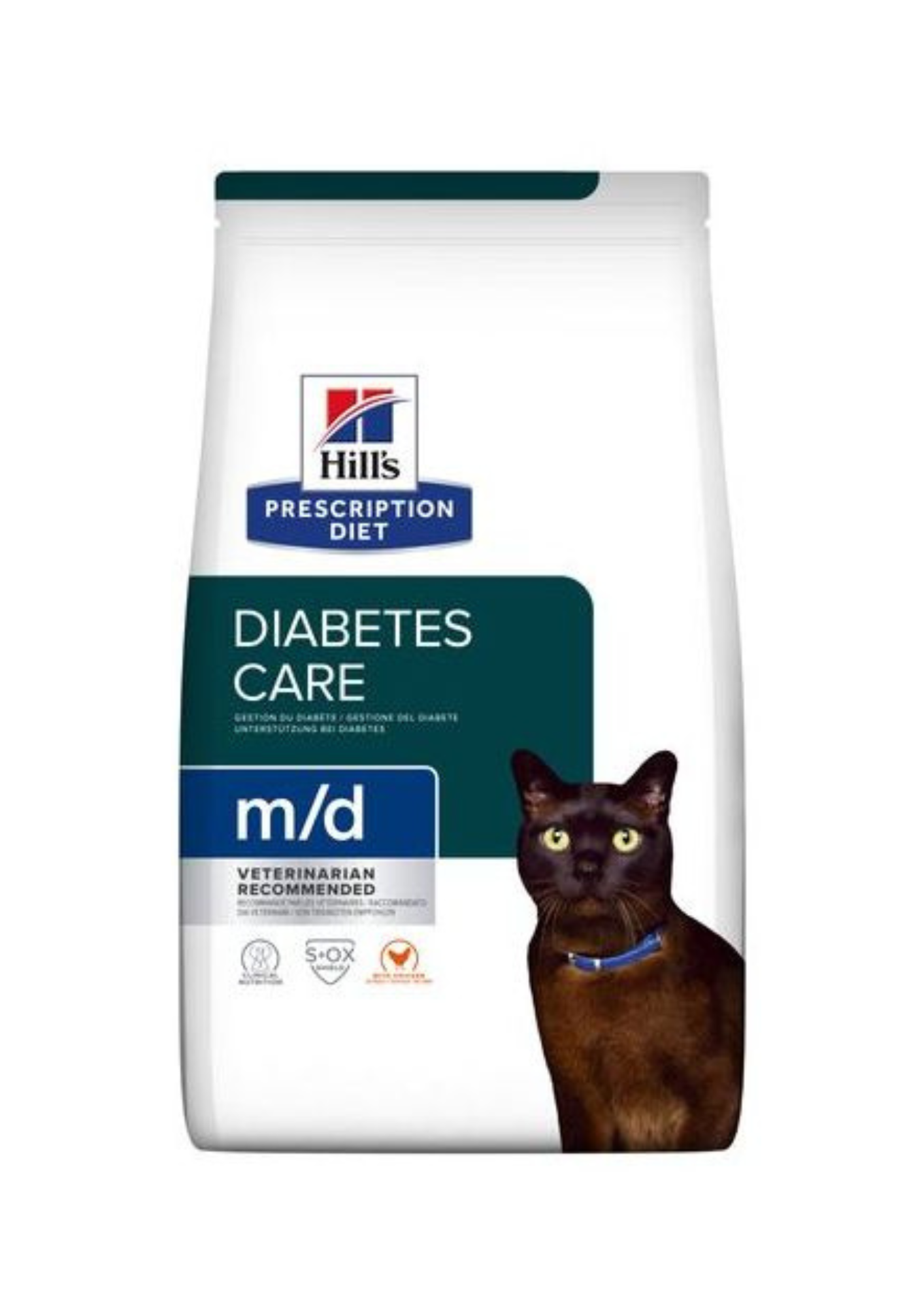 Hill's m/d Diabetes Care Katzentrockenfutter mit Huhn, 3 kg