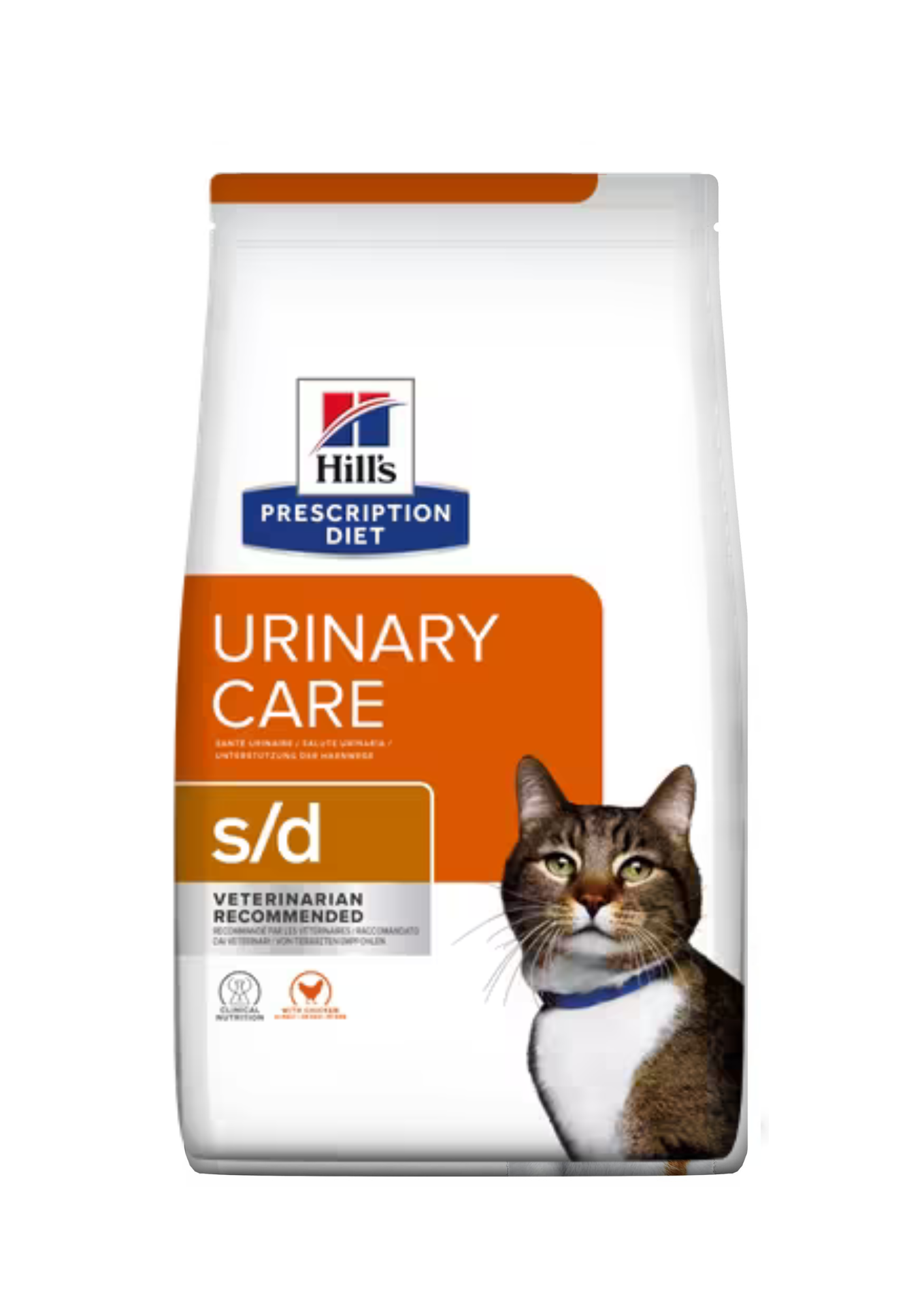 Hill's s/d Urinary Care Cat Dry Food With Chicken To Support Your Cat's Urinary Health, 3kg