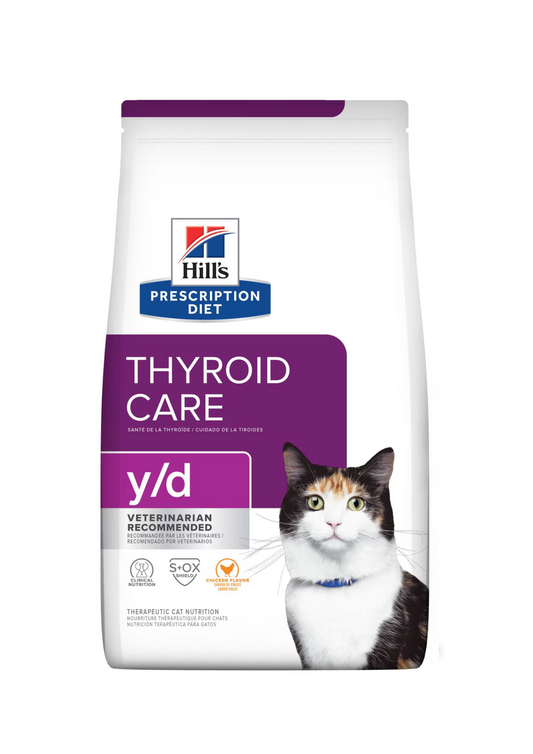 Hill's PRESCRIPTION DIET y/d Sausā barība kaķiem ar vistu hipertiozes gadījumā, 1,5kg 