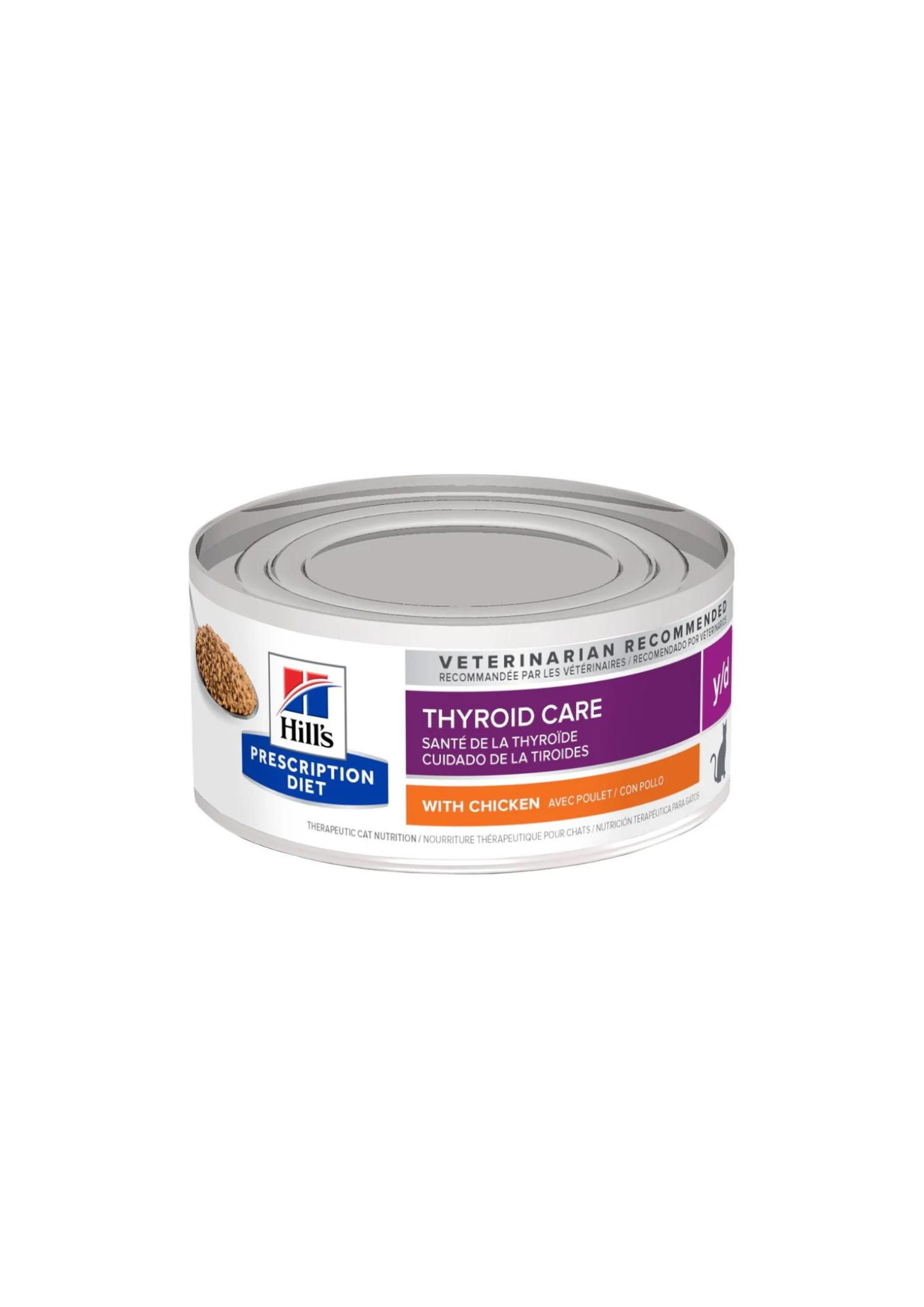 Hill's y/d Thyroid Care Nourriture humide pour chat au poulet 156 g