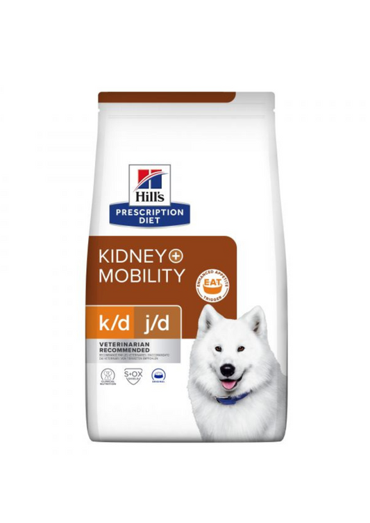 Hill's Prescription Diet k/d + Mobility Sausā barība suņiem ar olām aknu funkciju atbalstam, 4kg