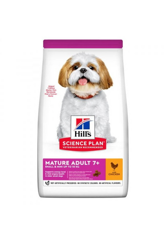 Hill's Science Plan Mature Adult Small & Mini Breed Dry Dog Food with Chicken, 3kg