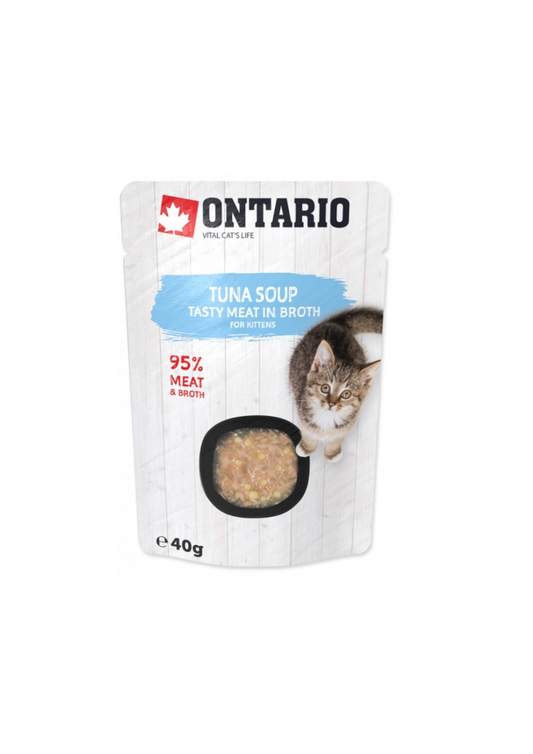 Ontario Soup Kitten Wet Cat Food with Tuna, 40 g