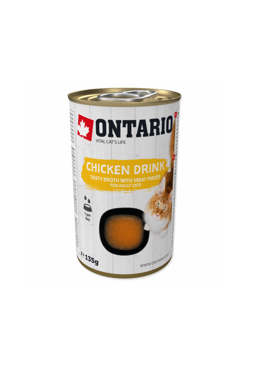 Ontario Drink Adult mitrā barība kaķiem ar vistu, 135 g 