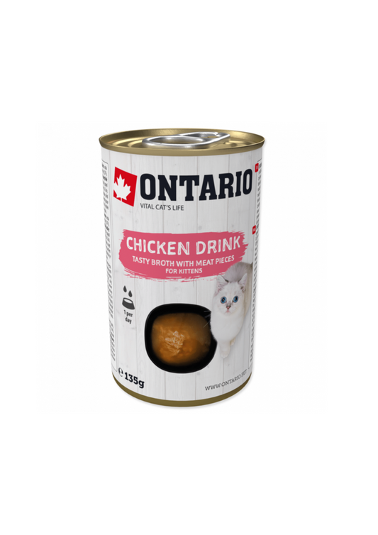 Ontario Kitten Drink mitrā barība kaķēniem ar vistu, 135 g 