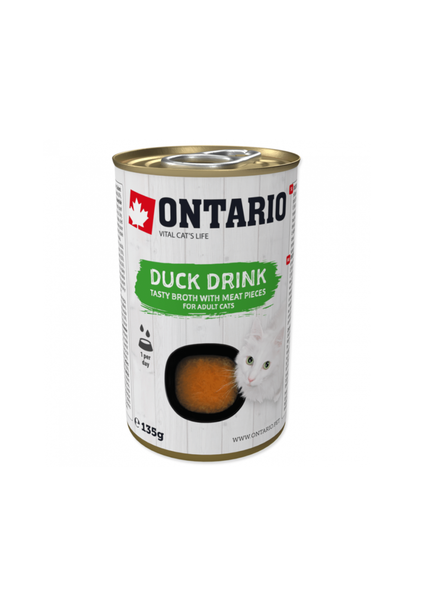 Ontario Drink Nourriture humide pour chat adulte au canard, 135 g