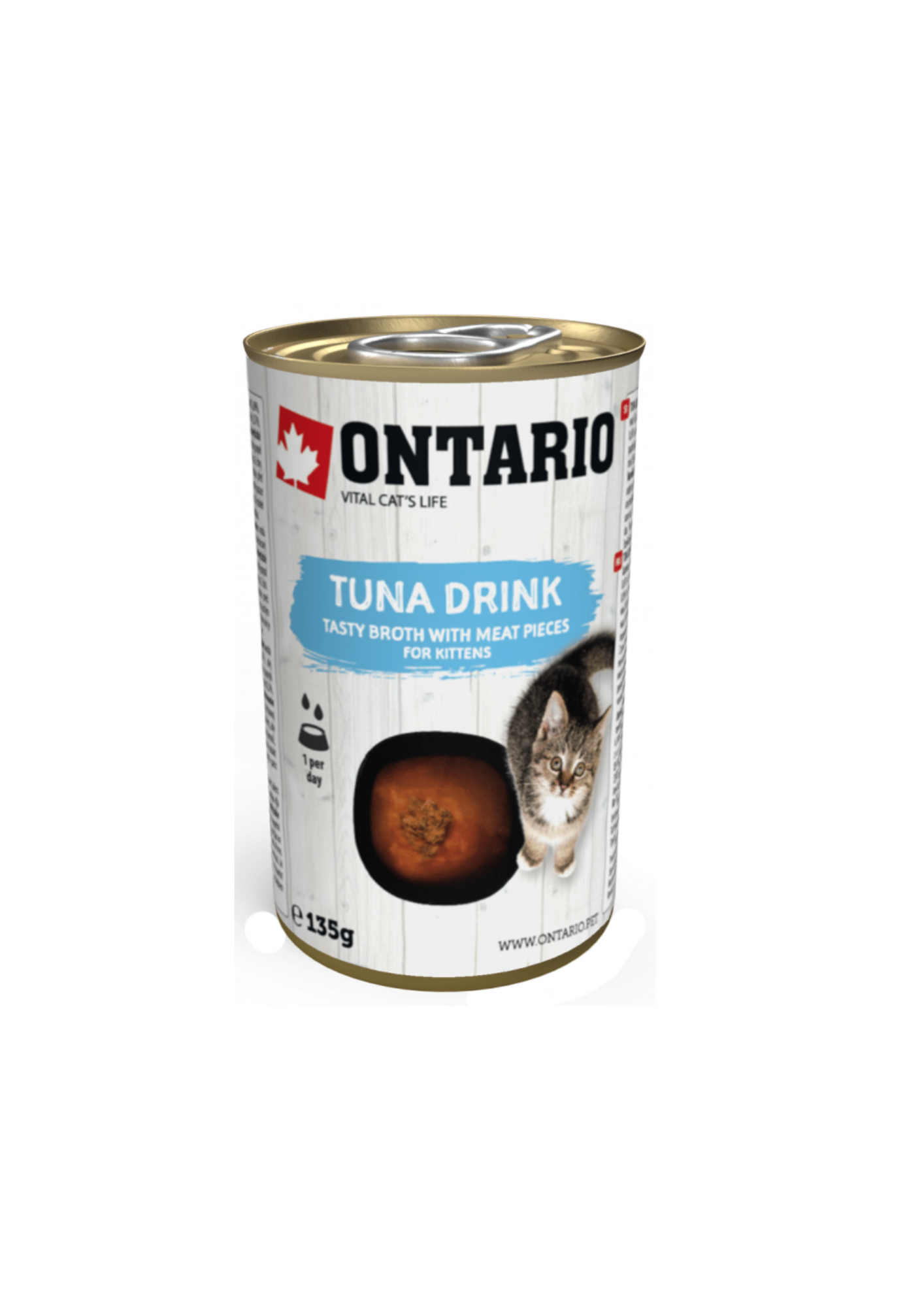 Ontario Kitten Drink Comida húmeda para gatos con atún, 135 g
