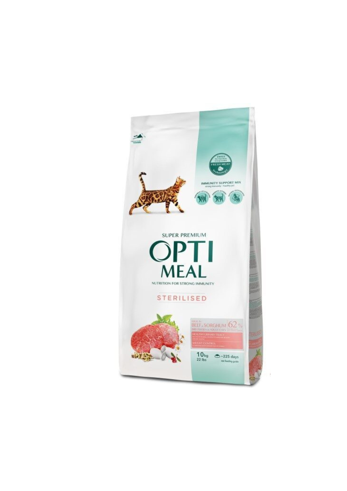Optimeal For Adult Sterilised Cats With Beef, 10kg