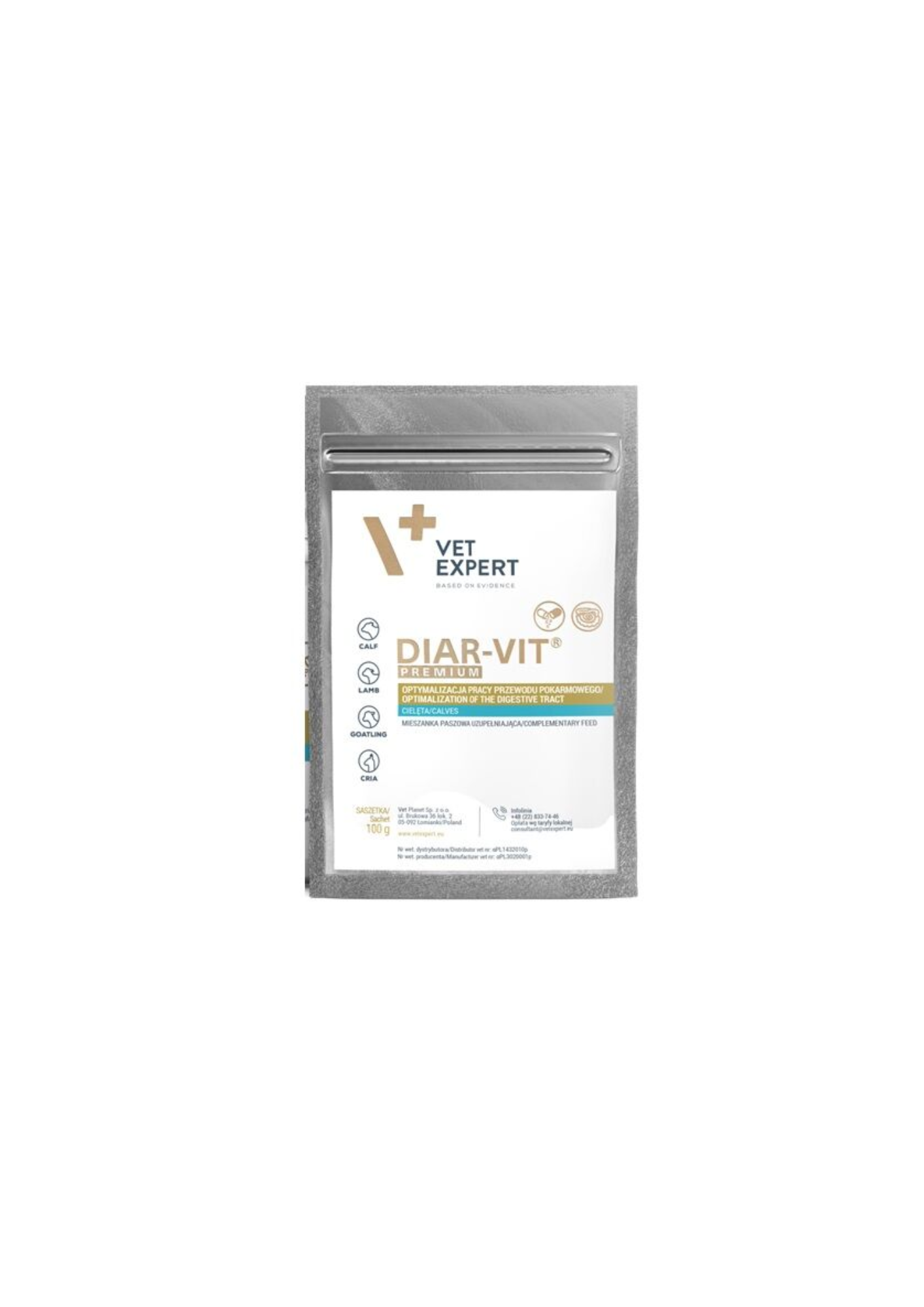 Vet Expert BOVINE DIAR-VIT PREMIUM - Ergänzungsfuttermittel für Kühe, 100 g