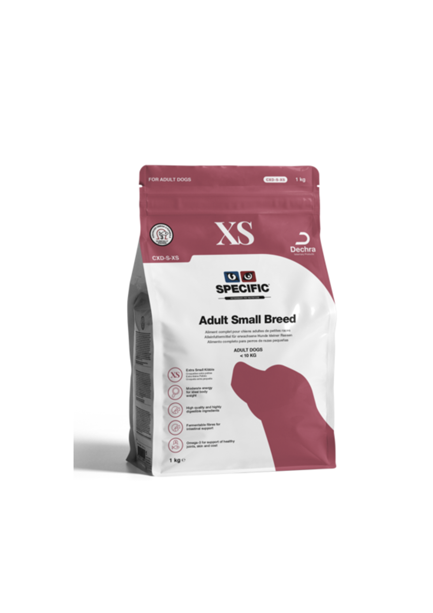 SPECIFIC™ CXD-XS Trockenfutter für Hunde kleiner Rassen mit Schweinefleisch, 1 kg