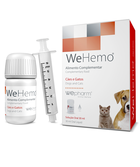 Wepharm® WeHemo® papildbarība anēmijas gadījumos suņiem un kaķiem, suspensija iekšķīgai lietošanai, 30 ml