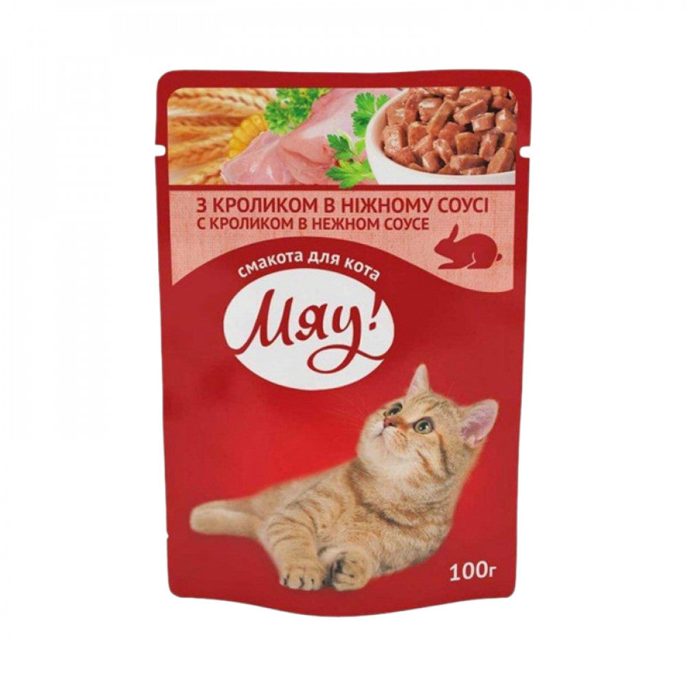 My Love Complete Canned Pet Food for Adult Cats With Rabbit in Delicate Sauce, 100g