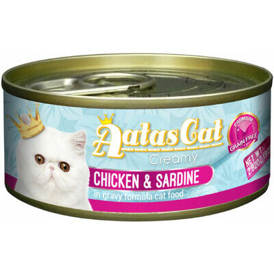 Aatas Chat Crème Poulet & Sardine 80g