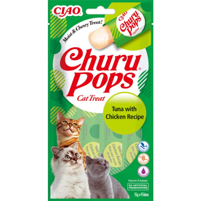 Churu Pops Cat Tuna/Chicken 15GX4 N12 Taste Topper