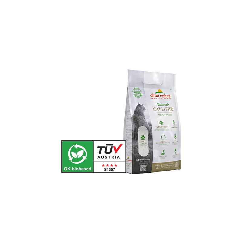 Litière pour chat entièrement naturelle Almo Nature, 2,27 kg