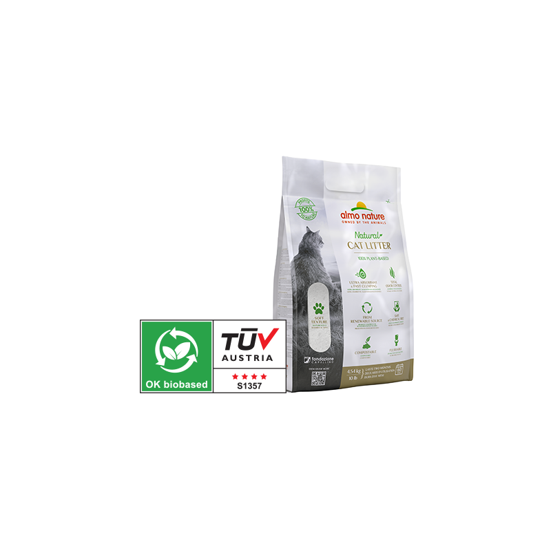 Arena para gatos totalmente natural Almo Nature, 4,47 kg