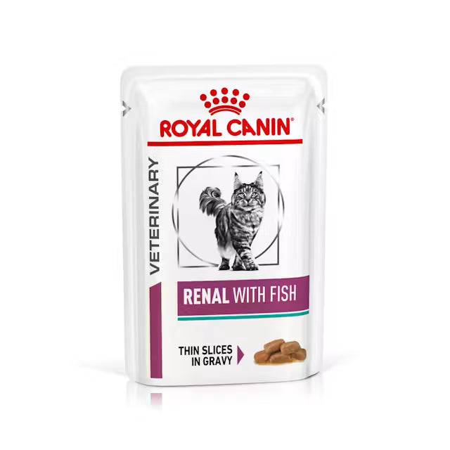 ROYAL CANIN® Veterinary Renal With Fish Thin Slices In Gravy Cat Wet Food, 85 g