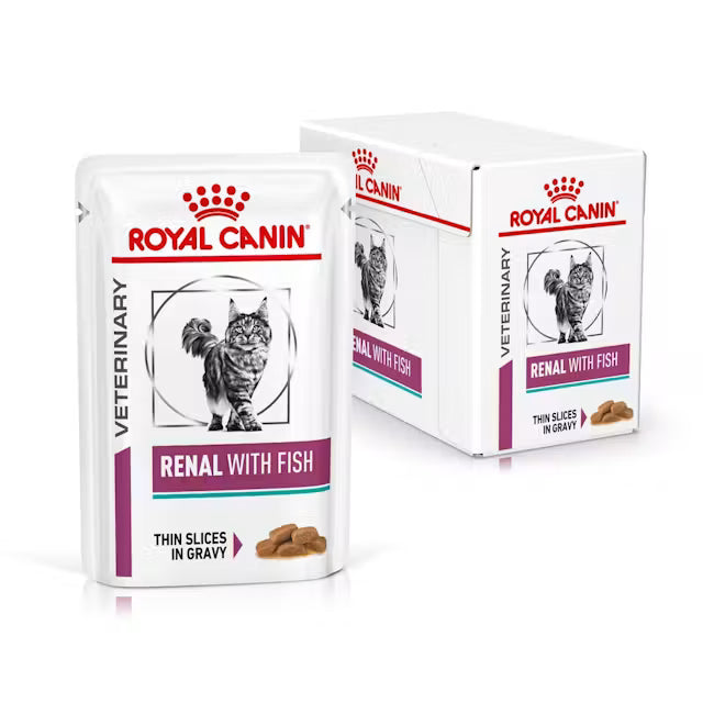 ROYAL CANIN® Veterinary Renal With Fish Thin Slices In Gravy Cat Wet Food, 85 g