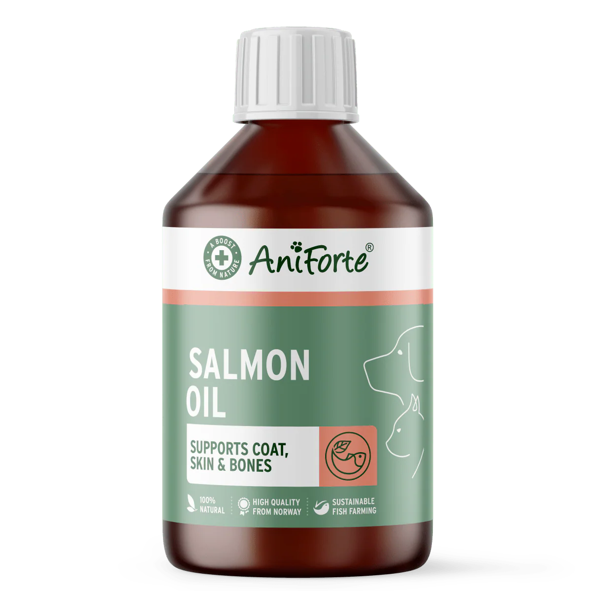 Huile de saumon AniForte pour chiens et chats, 250 ml