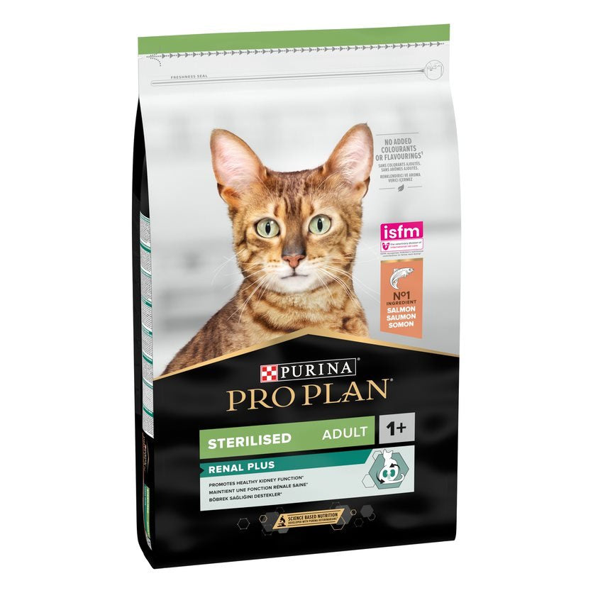 Purina PRO PLAN® Sterilized Adult Renal Plus Dry Cat Food with Salmon, 10kg
