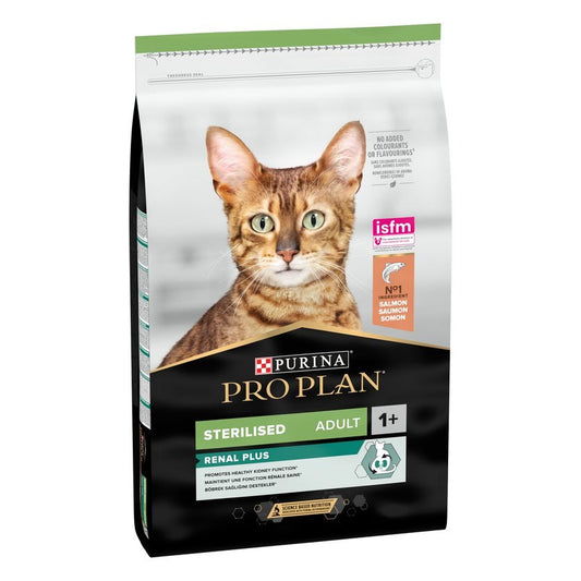 Purina PRO PLAN®  Sterilized Adult Renal Plus Dry Cat Food with Salmon, 10kg