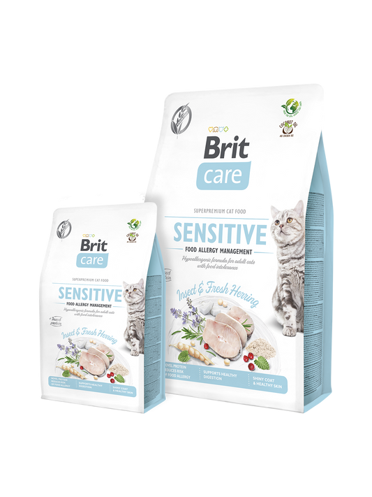 Brit Care Cat Grain-Free Sensitive Food Allergy Management Dry Cat Food With Fish, 2kg