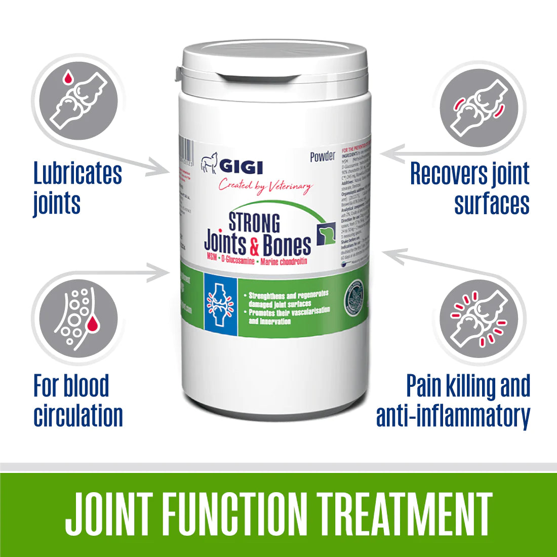 GIGI Strong Joints and Bones POWDER Supplement for Dogs, 1040g