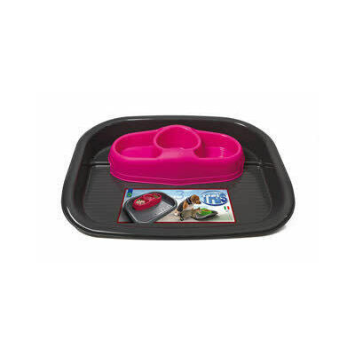 Pet Bowl TRIS with Tray, dimensions 52x41x9 cm (height) - 1.00 liters