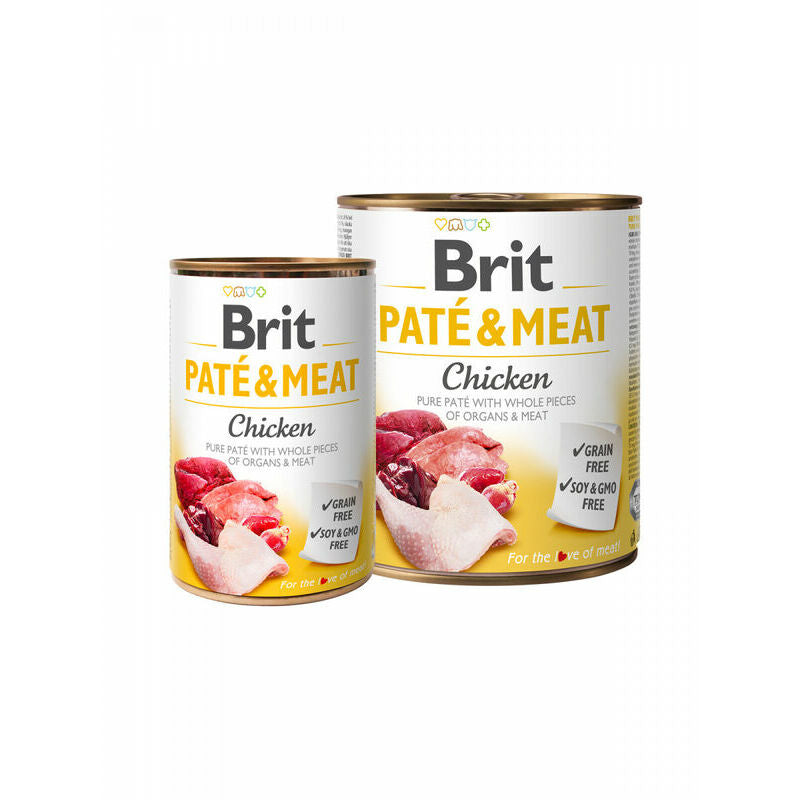 Brit Pate & Meat Wet Dog Food With Chicken, 400g