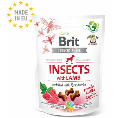 Brit Care Dog Crunchy Snack Insects&Lamb enriched with Raspberries 200 g